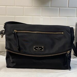 Kate Spade Black Nylon Messenger Bag